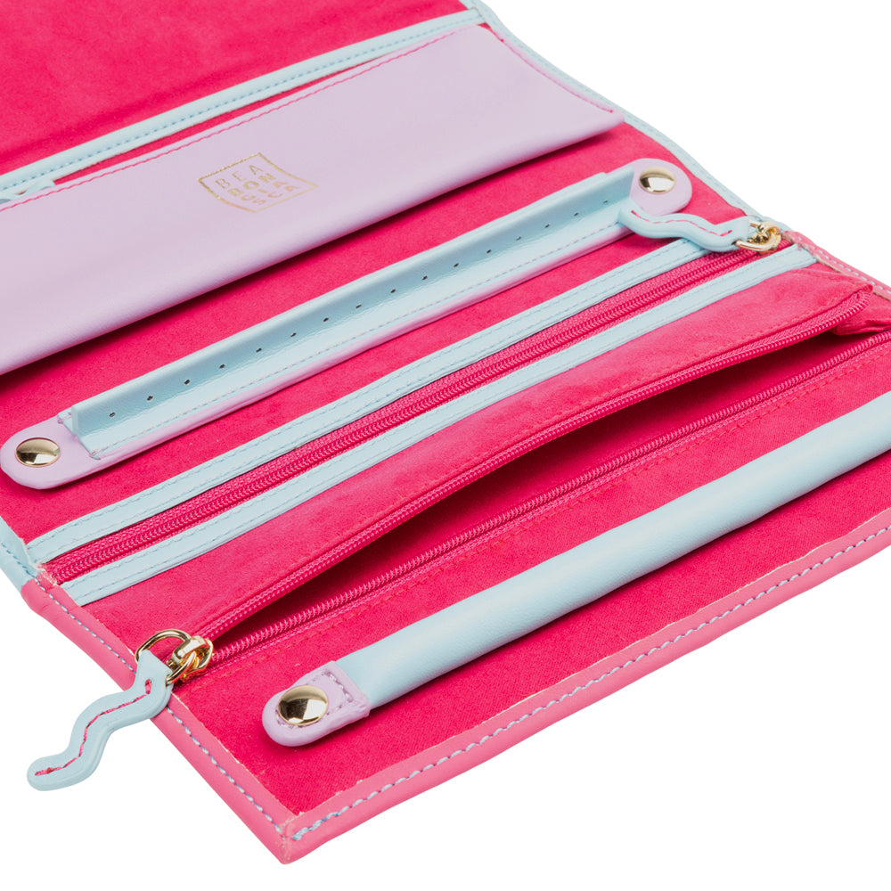 WOLF 1834 Bea Bongiasca Jewelry Roll - Blue/Lilac/Pink - Image 4