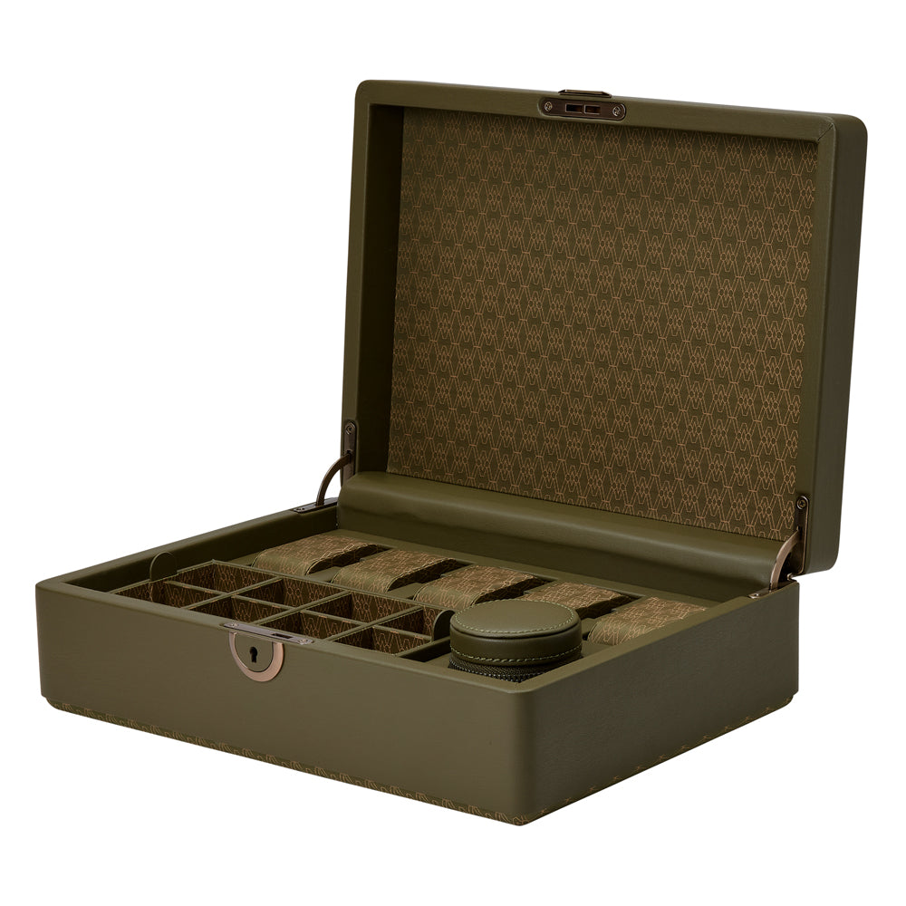 WOLF 1834 Earth 5-Piece Watch Box with Storage - Olive - Image 3