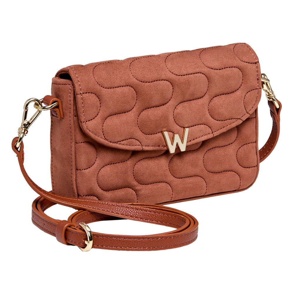 WOLF 1834 Mimi Swirl Cross Body Bag with Scarf – Nutshell Brown - Image 2