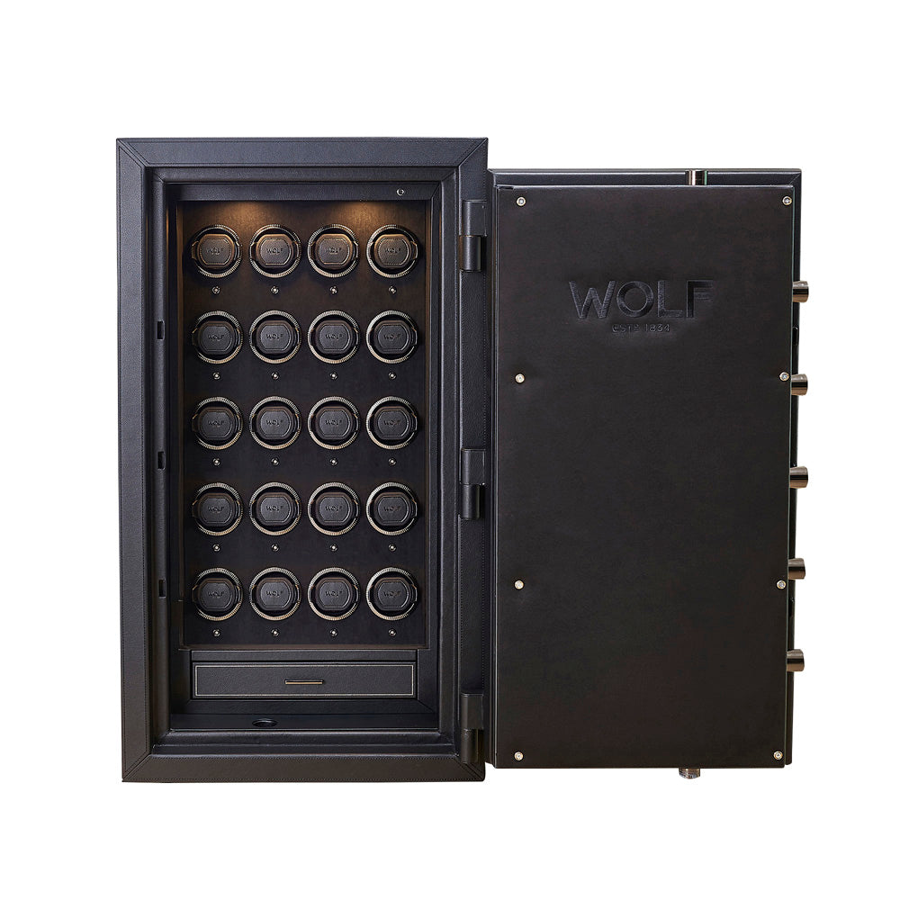 WOLF 1834 Athos 20-Piece Watch Winder Safe – Black - Image 2