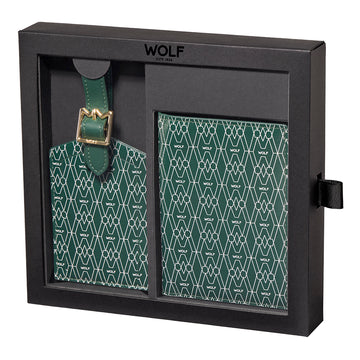 WOLF 1834 Signature Passport & Luggage Tag Gift Set - Green - Image 1