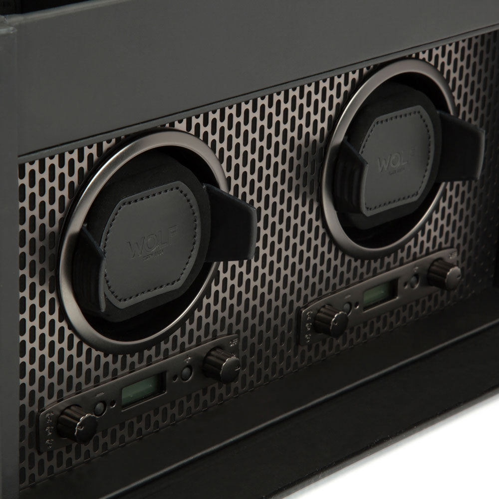 WOLF 1834 Axis Double Watch Winder with Storage – Powder Coat - Image 5