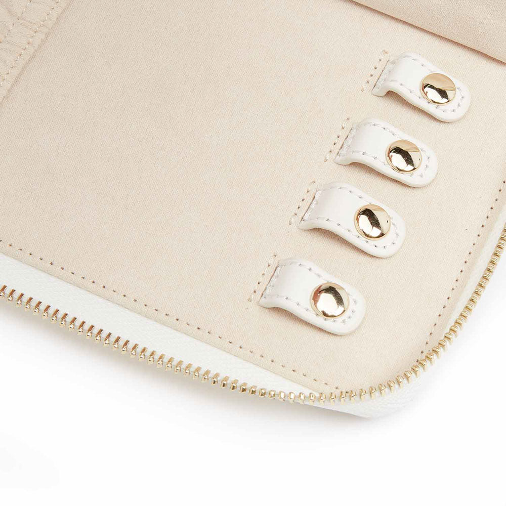 WOLF 1834 Maria Jewelry Portfolio – White Leather Travel Case - Image 4