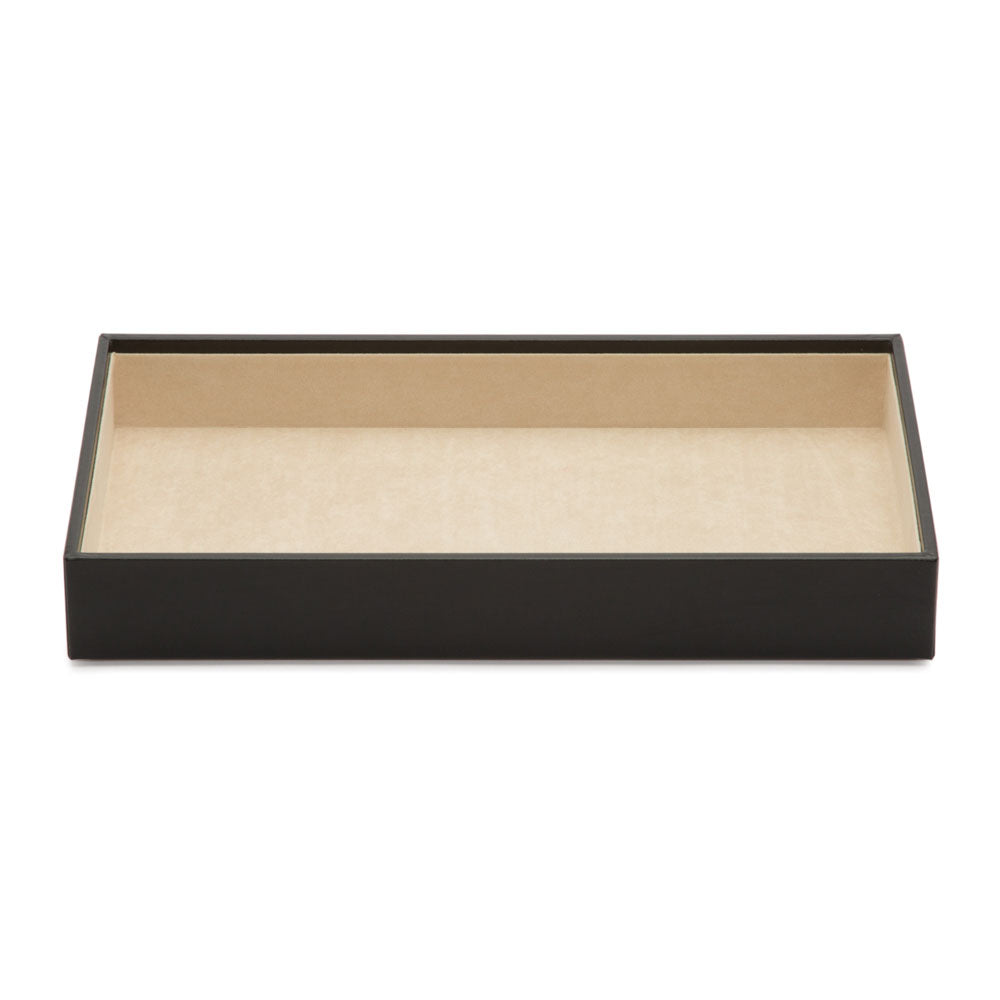 WOLF 1834 2" Vault Deep Tray – Black, Stackable Jewelry Organizer with LusterLoc™ Anti-Tarnish Lining - Image 1