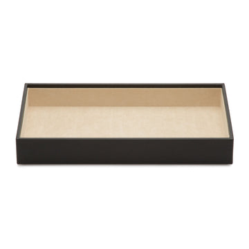 WOLF 1834 2" Vault Deep Tray – Black, Stackable Jewelry Organizer with LusterLoc™ Anti-Tarnish Lining - Image 1