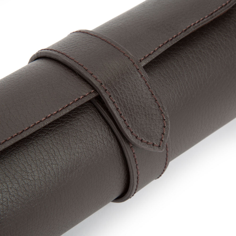 WOLF 1834 Blake Watch Roll with Capsule - Brown, 3-Watch Travel Case - Image 7