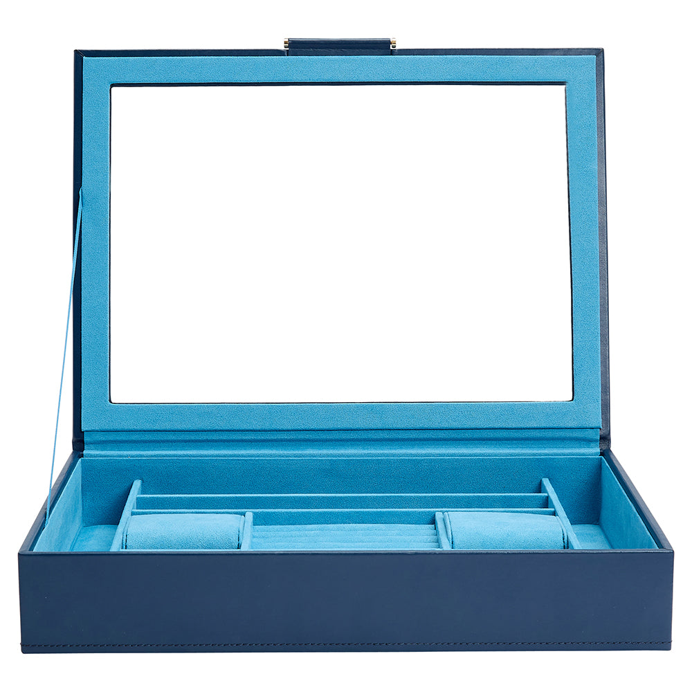 WOLF 1834 Sophia Jewelry Box with Window - Indigo - Image 3