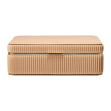 WOLF 1834 Bella Medium Jewelry Box - Mocha (10 Compartments + Zip Pouch) - Image 1