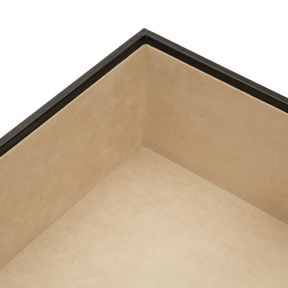WOLF 1834 4" Vault Deep Tray – Black Vegan Leather Jewelry Storage with LusterLoc™ - Image 3