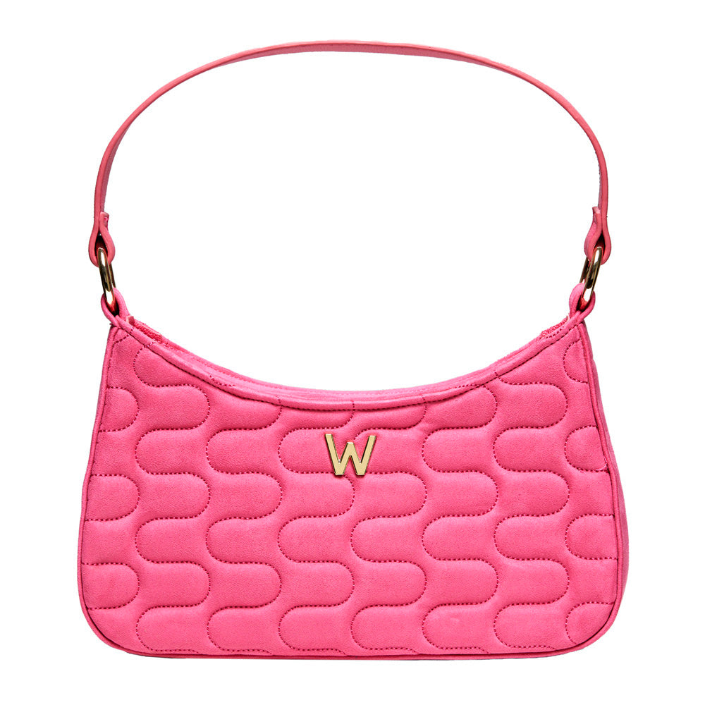 WOLF 1834 Mimi Swirl Shoulder Bag with Scarf - Pink Flash - Image 1
