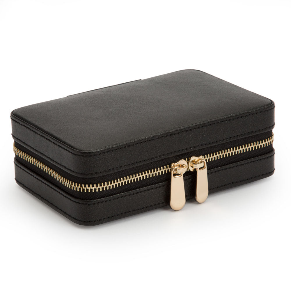 WOLF 1834 Palermo Zip Case – Black Anthracite Jewelry Travel Case - Image 2