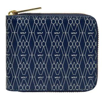 WOLF 1834 Signature Zip Wallet - Blue - Image 1