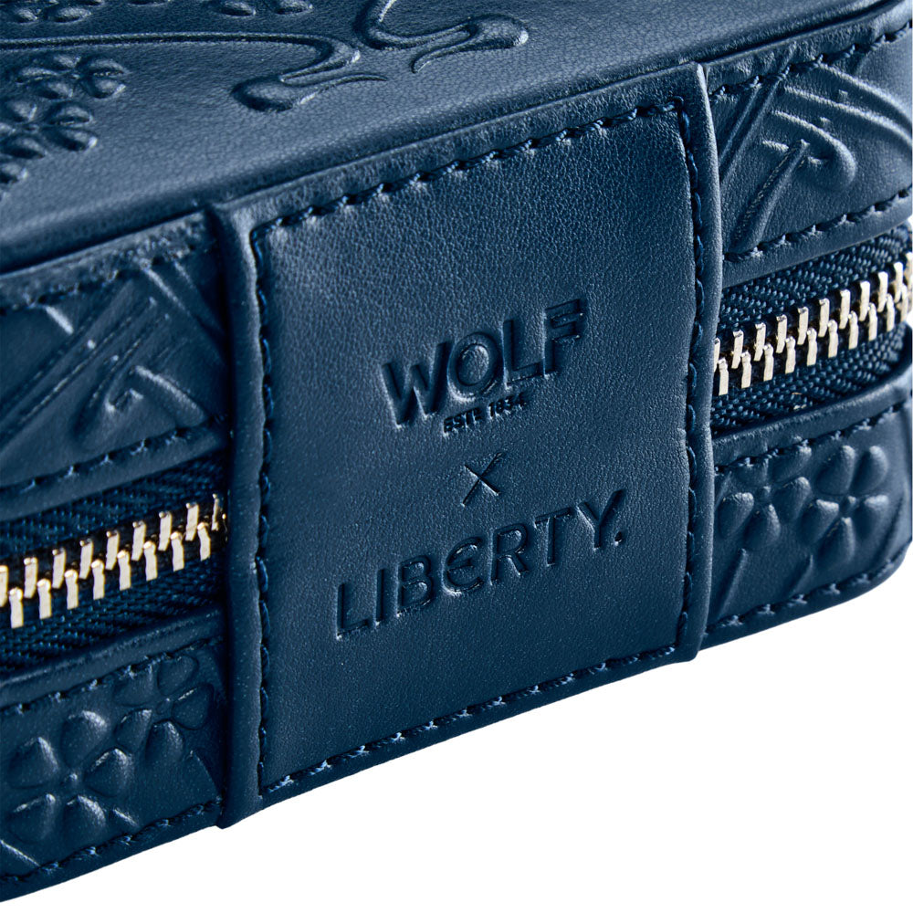 WOLF 1834 X Liberty Small Travel Zip Case – Navy - Image 7
