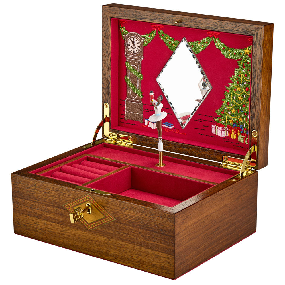 WOLF 1834 Ballet Musical Jewelry Box – Nutcracker Walnut Wood - Image 10