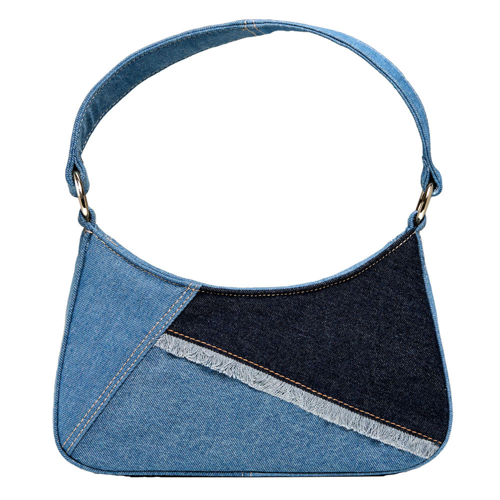 WOLF 1834 Mimi Swirl Shoulder Bag with Scarf Limited Edition – Patchwork Denim - Image 4