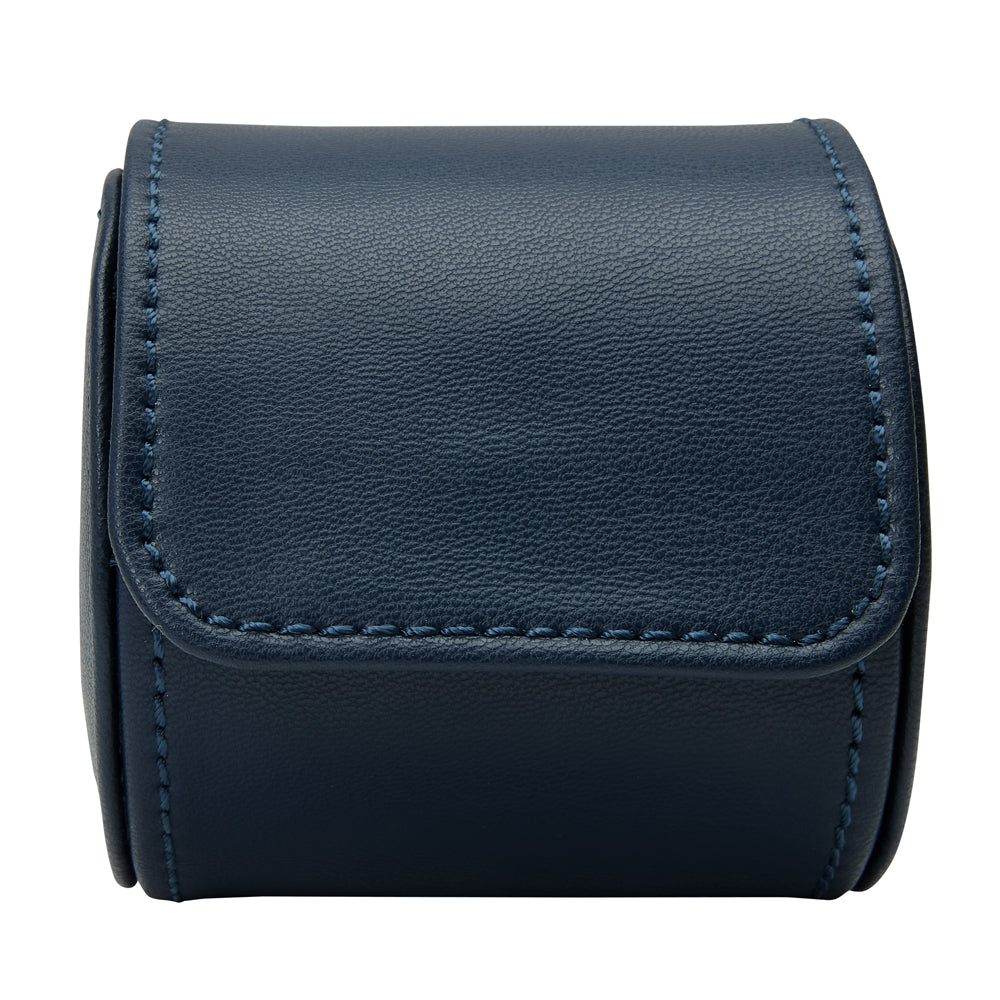 WOLF 1834 Earth Single Watch Roll – Midnight Blue (Apple Leather, 1 Watch) - Image 1
