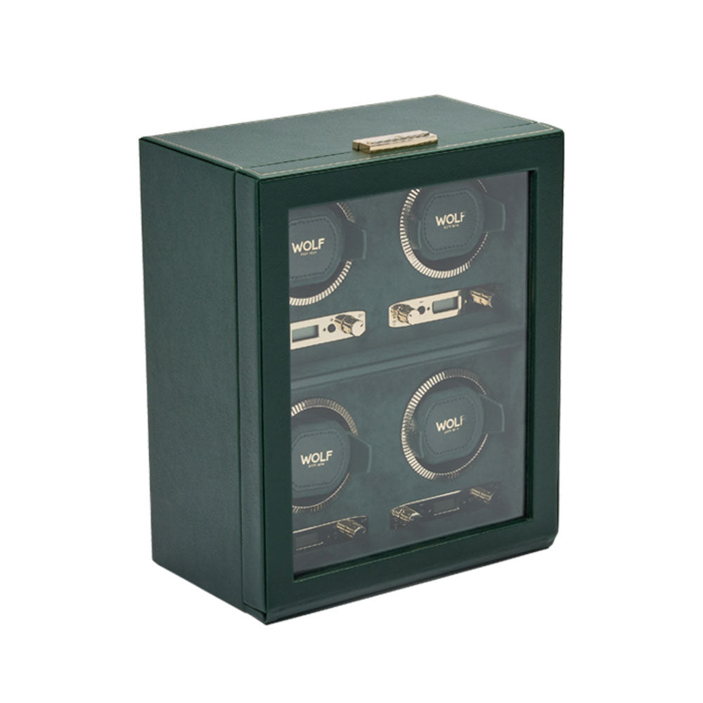 WOLF 1834 British Racing 4 Piece Watch Winder - Green - Image 2