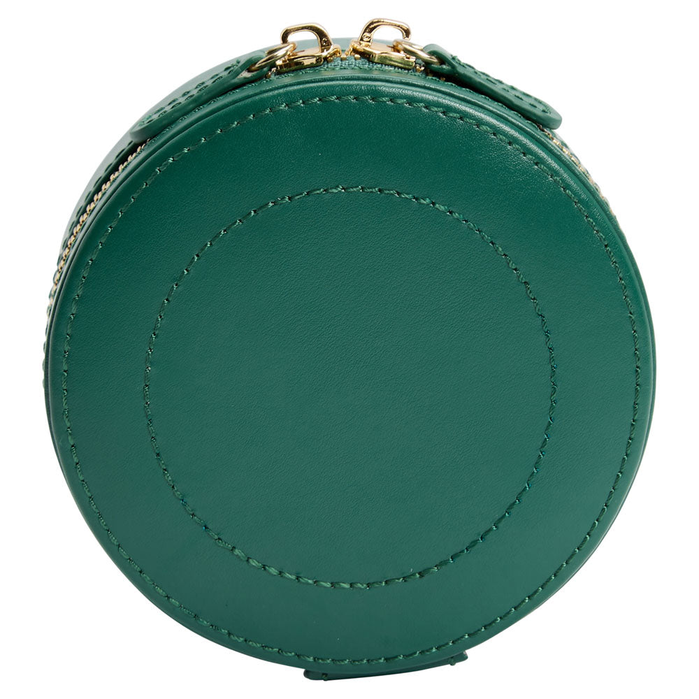 WOLF 1834 Sophia Round Zip Case – Forest Green | Jewelry Travel Case with LusterLoc™ - Image 3