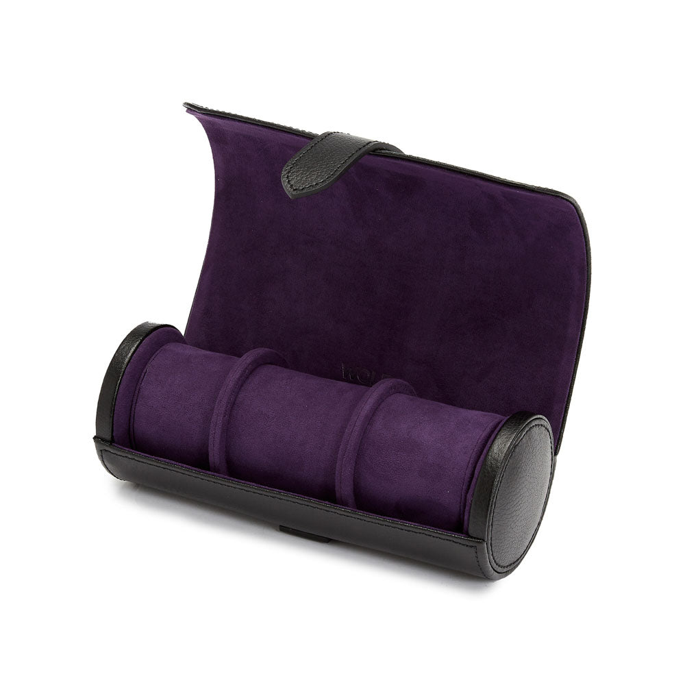 WOLF 1834 Blake Watch Roll with Capsule - Black/Purple - Image 3