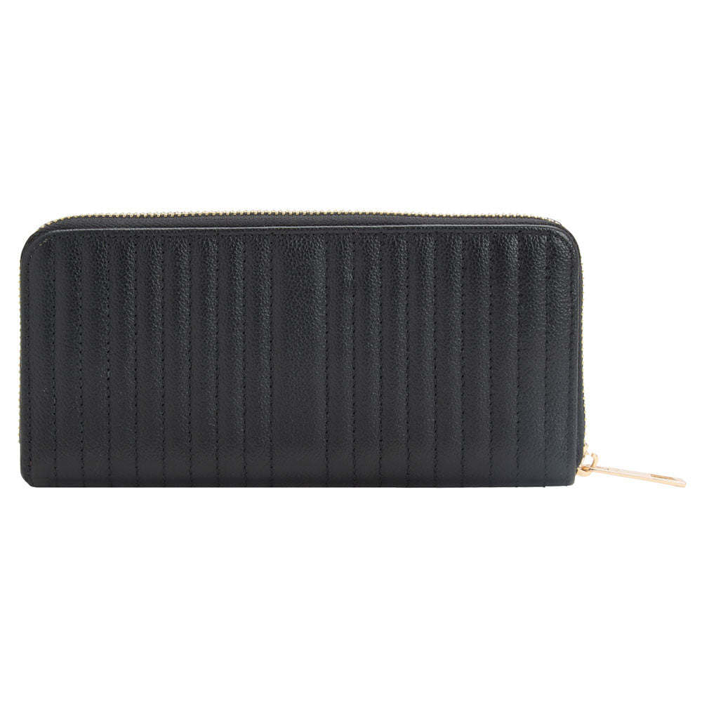 WOLF 1834 Mimi Continental Wallet - Black Quilted RFID Blocking Wallet with 8 Card Slots - Image 4