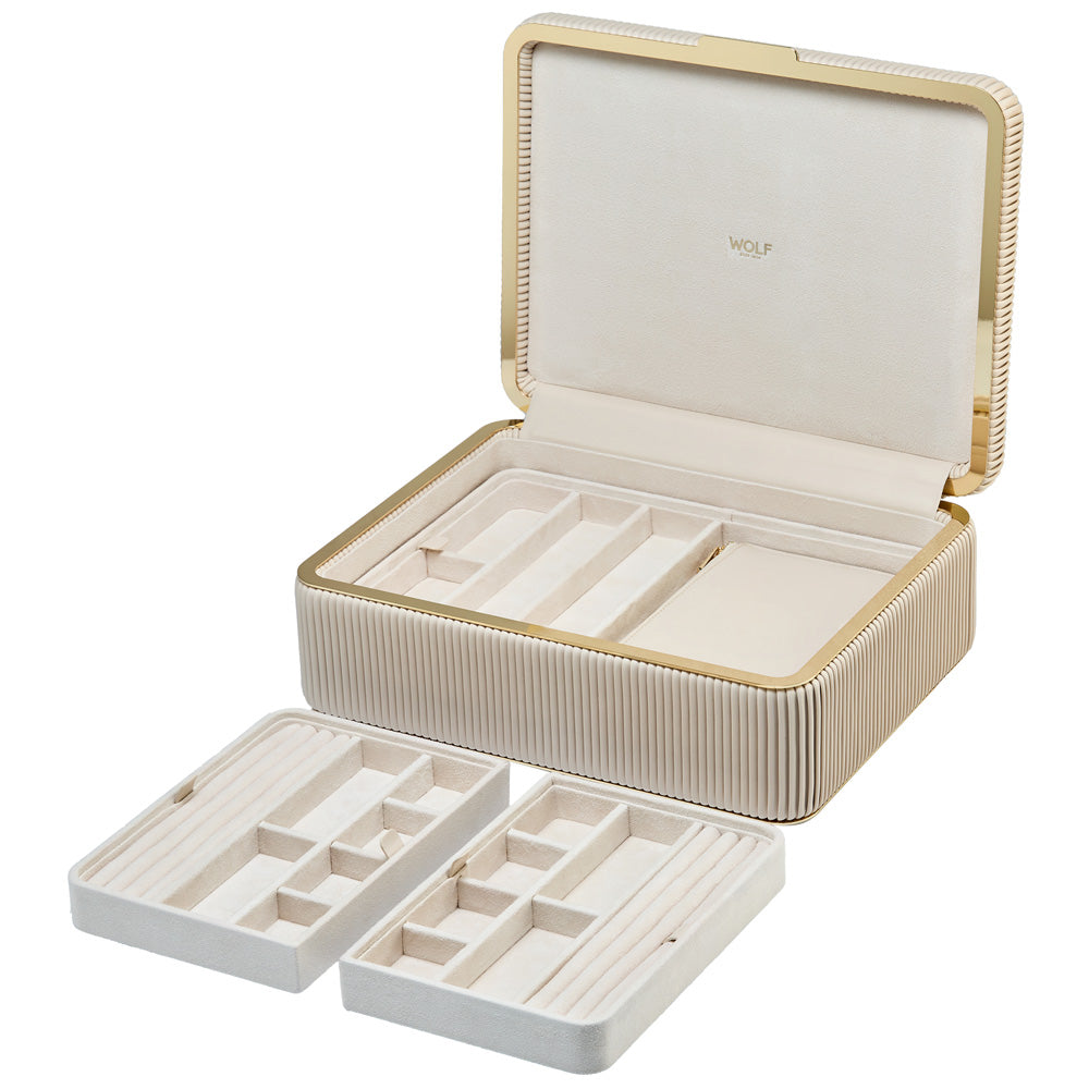 WOLF 1834 Bella Large Jewelry Box - Bone (12.5" x 9.5" x 4.25") - Image 5