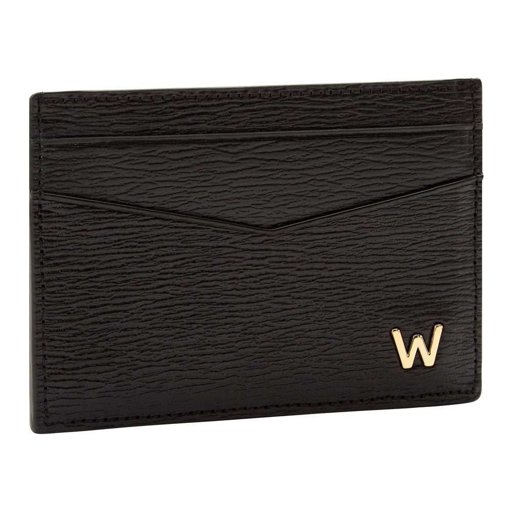 WOLF 1834 W Cardholder – Black Leather RFID Blocking Card Case (5 Slots) - Image 2