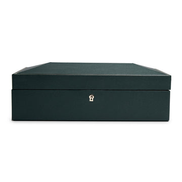 WOLF 1834 British Racing 10-Piece Watch Box - Green Vegan Leather - Image 1
