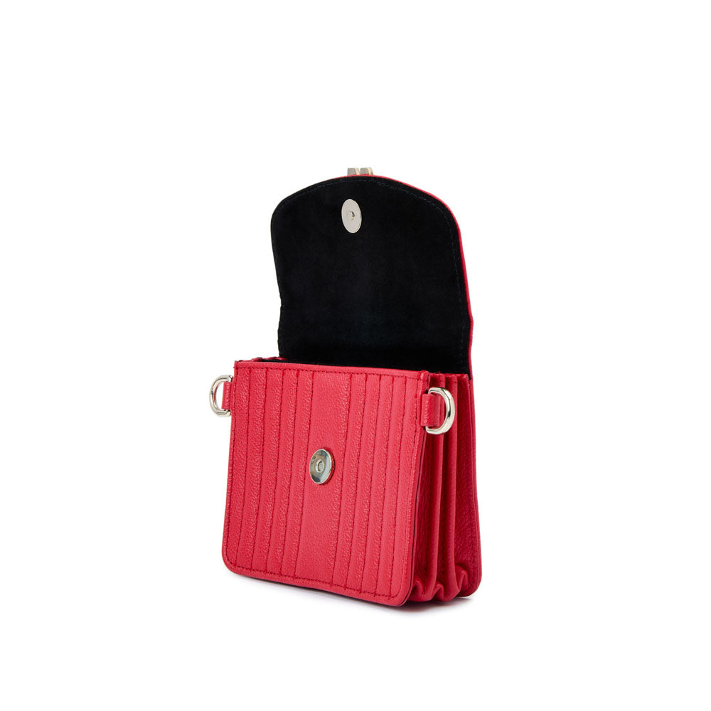 WOLF 1834 Mimi Mini Bag with Wristlet & Lanyard - Red - Image 7