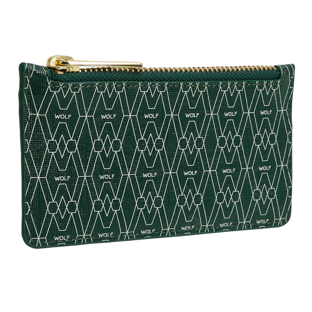 WOLF 1834 Signature Zip Case – Green, Vegan RFID Card Wallet with 7 Card Slots - Image 2