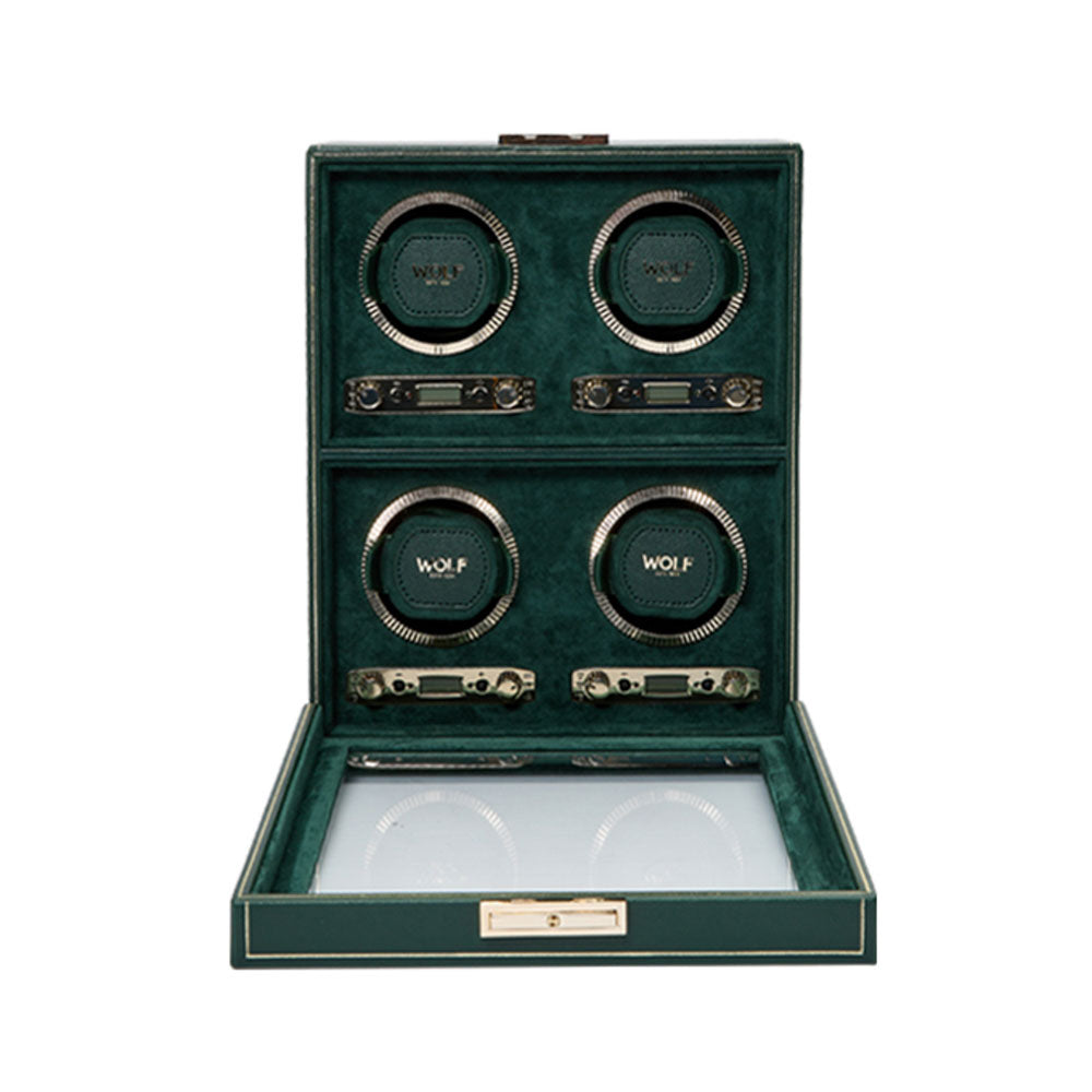 WOLF 1834 British Racing 4 Piece Watch Winder - Green - Image 3