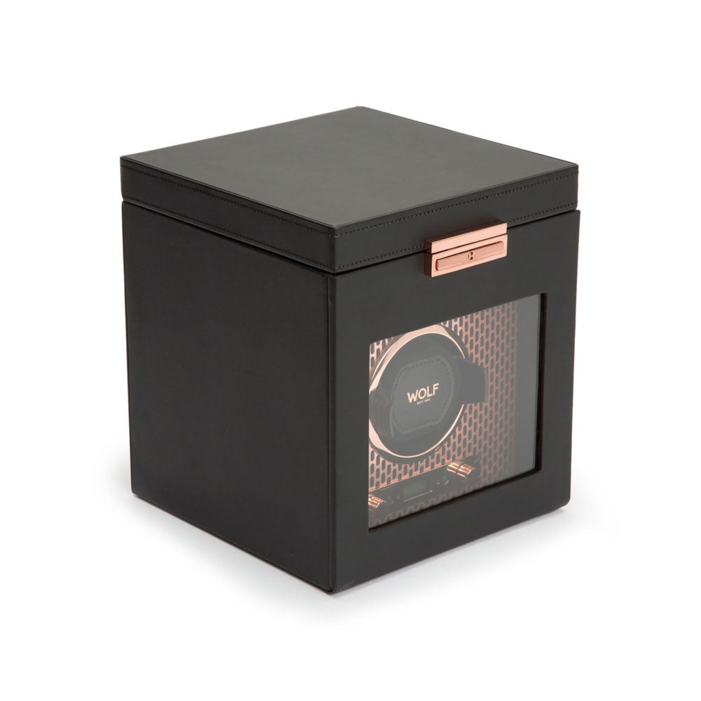 WOLF 1834 Axis Single Watch Winder with Storage – Copper - Image 2