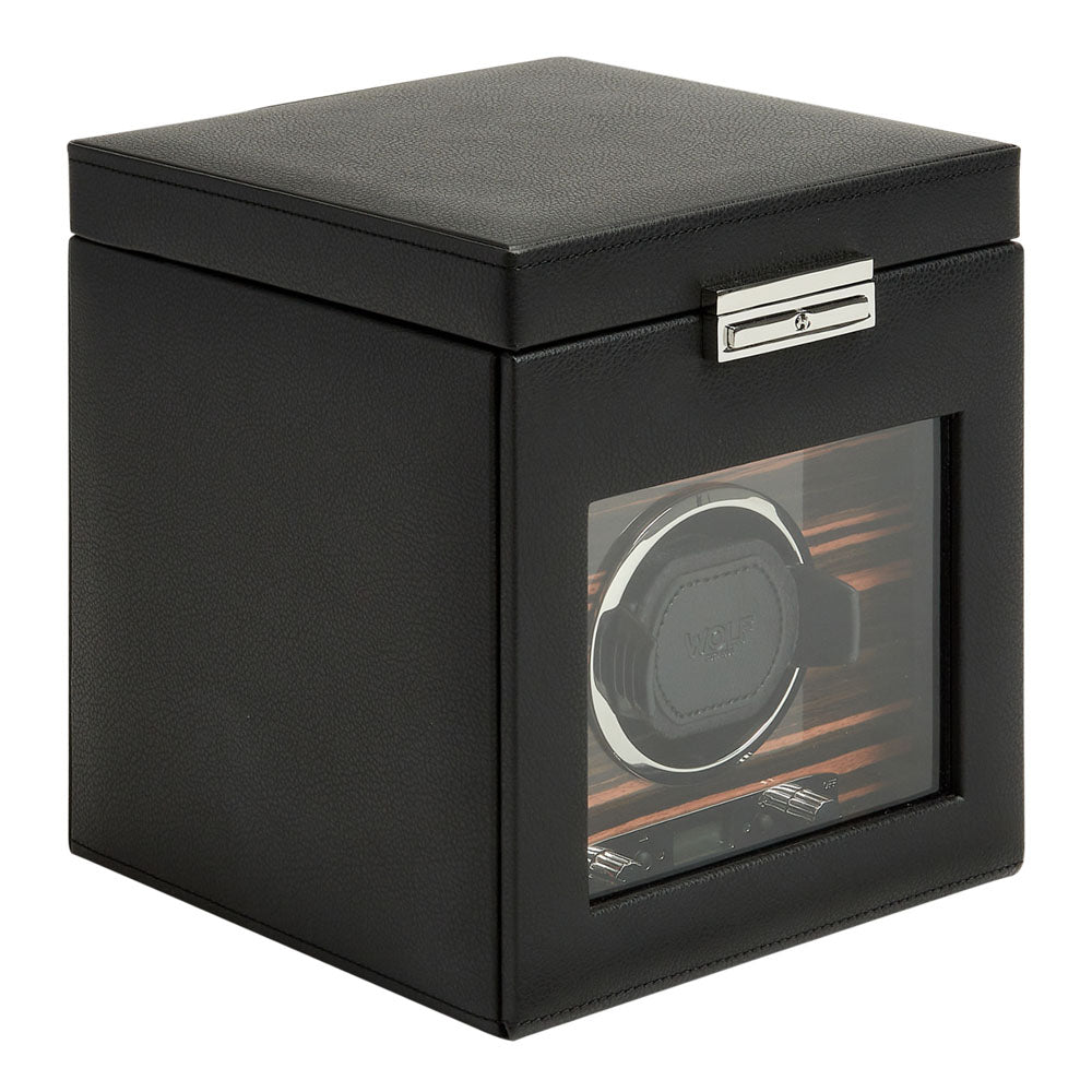 WOLF 1834 Roadster Single Watch Winder with Storage – Black - Image 2