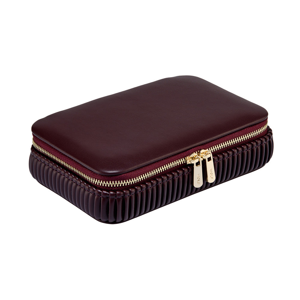 WOLF 1834 Bella Zip Case Jewelry Travel Organizer - Bordeaux - Image 2