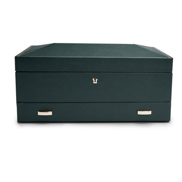 WOLF 1834 British Racing 10-Piece Watch Box with Storage – Green - Image 1