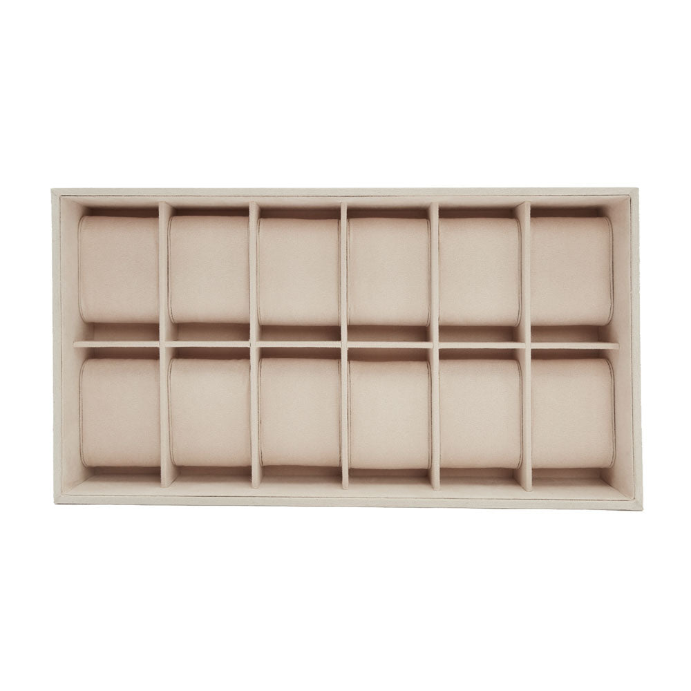 WOLF 1834 Watch Insert – Beige LusterLoc™ Vault Tray Organizer, 12 Compartments - Image 3