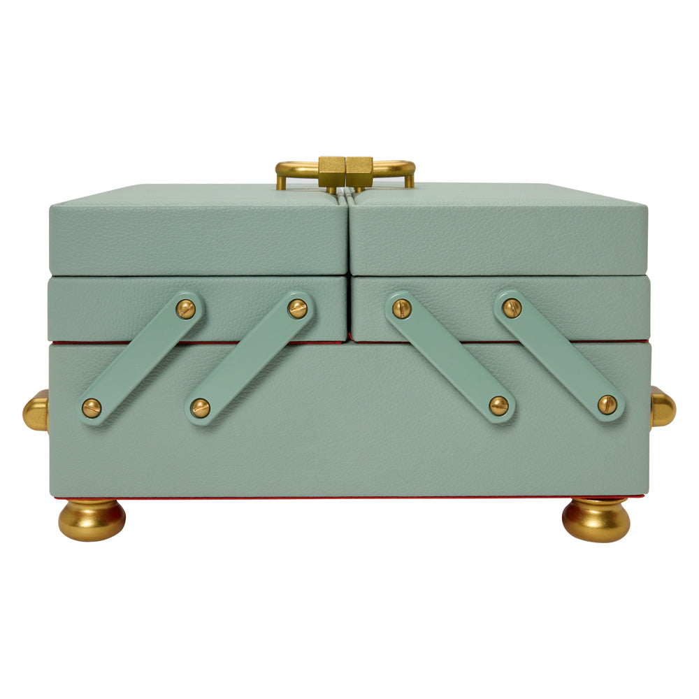 WOLF 1834 Marla Aaron Baby Everything Box - Celadon Vegan Leather Jewelry Case - Image 1