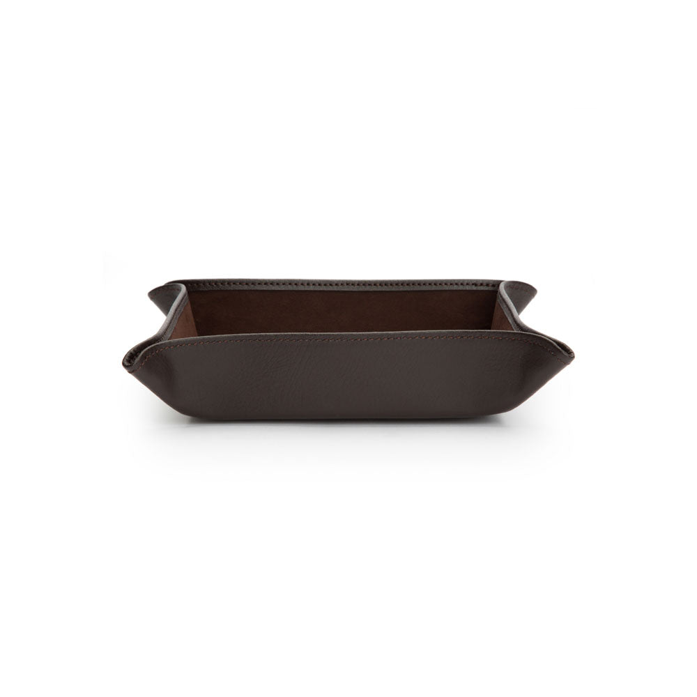 WOLF 1834 Blake Coin Tray - Brown Leather - Image 1