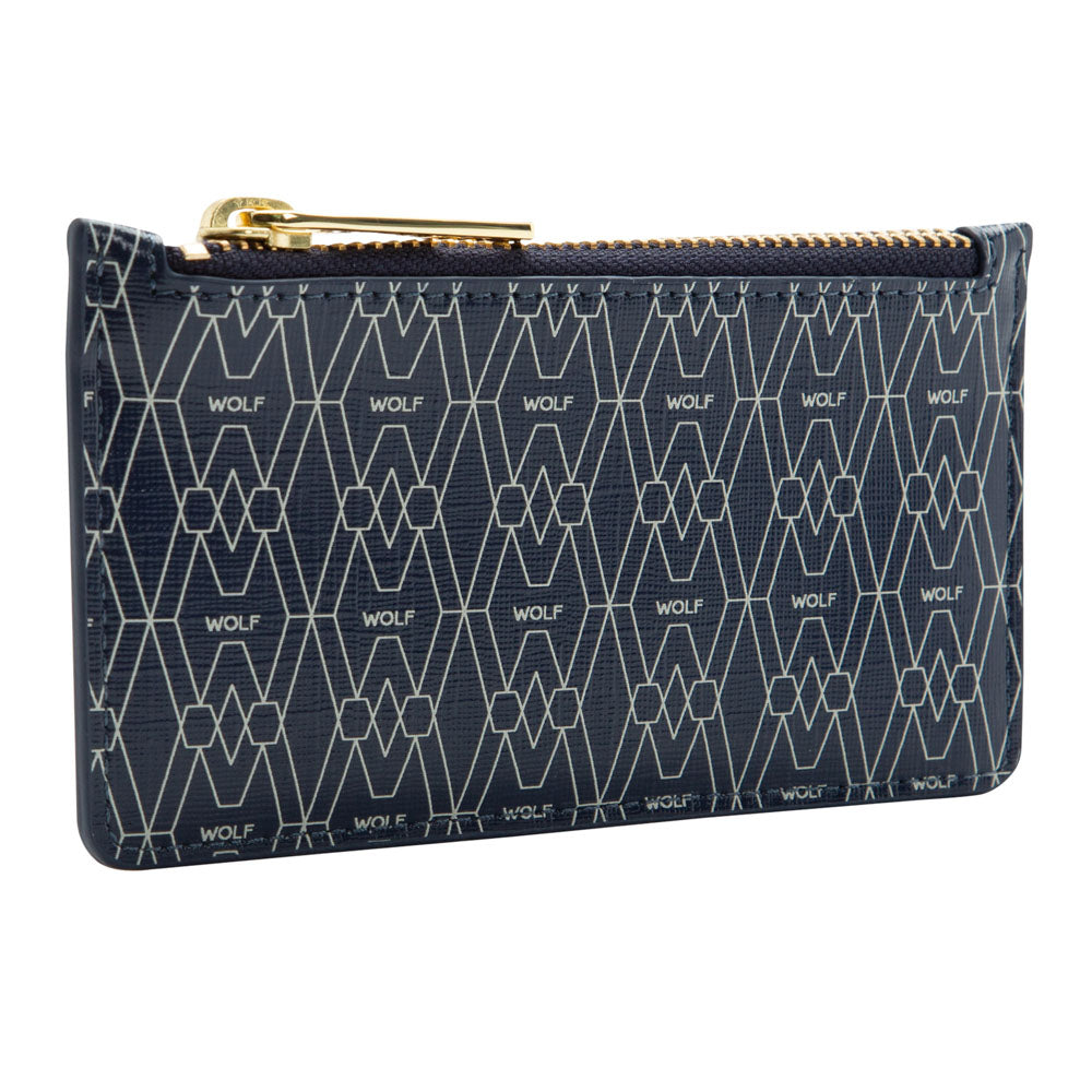 WOLF 1834 Signature Zip Card Case - Blue (7 Card Slots, RFID Protection) - Image 2