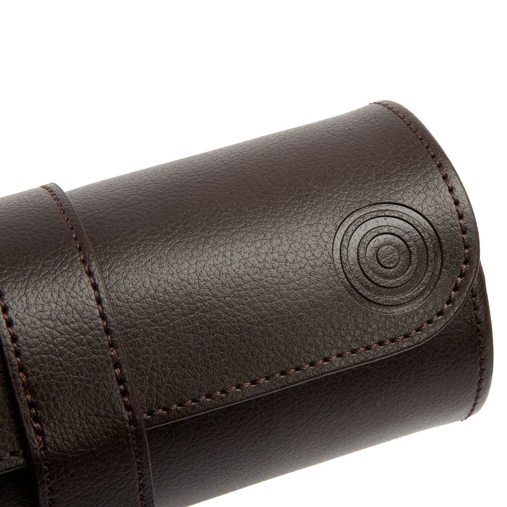 WOLF 1834 x WM Brown Watch Roll with Cigar Case – 3 Watch Capacity, Brown Leather & Negroni Tweed - Image 7