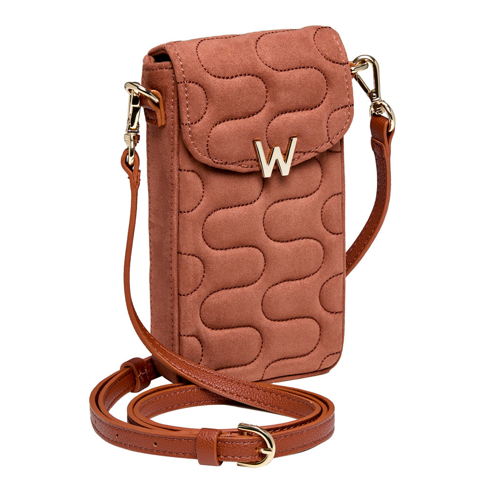 WOLF 1834 Mimi Swirl Phone Bag - Nutshell Brown - Image 3