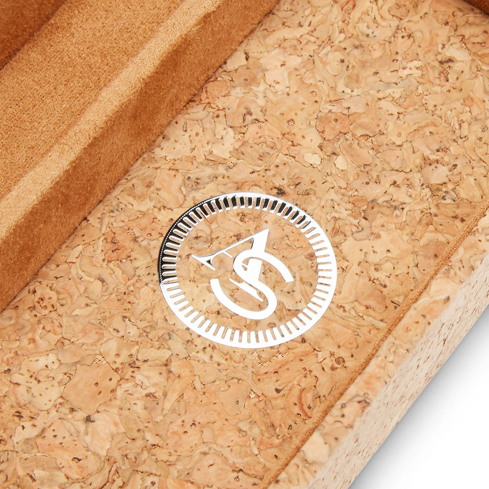 WOLF 1834 Analog/Shift 1976 Collection Strap Changing Tray – Cork Valet with 4 Compartments