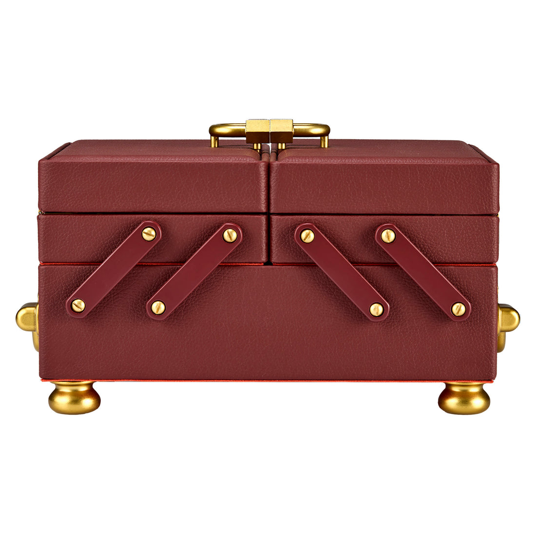WOLF 1834 Marla Aaron Baby Everything Box - Burgundy Vegan Leather - Image 1