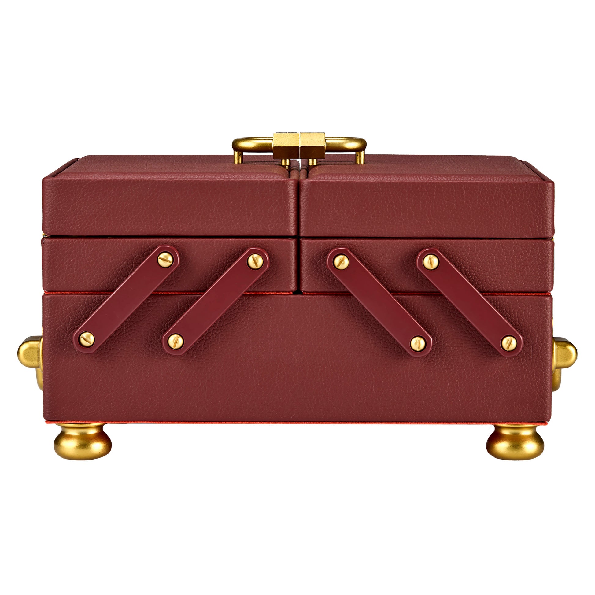WOLF 1834 Marla Aaron Baby Everything Box - Burgundy Vegan Leather - Image 1