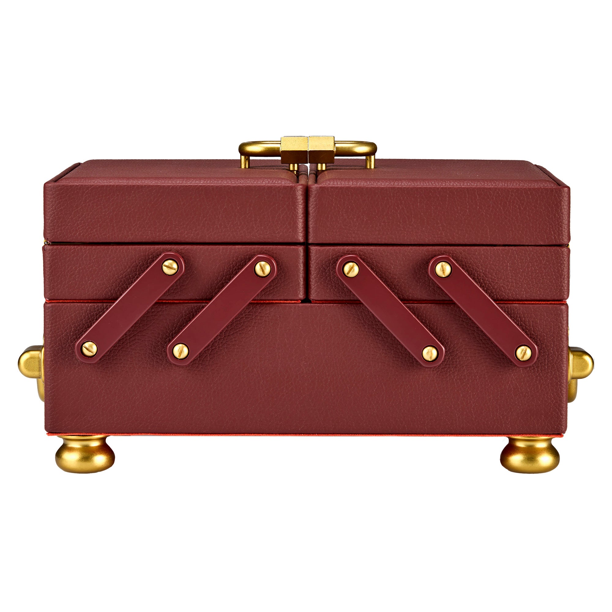 WOLF 1834 Marla Aaron Baby Everything Box - Burgundy Vegan Leather - Image 1
