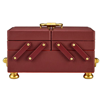 WOLF 1834 Marla Aaron Baby Everything Box - Burgundy Vegan Leather - Image 1