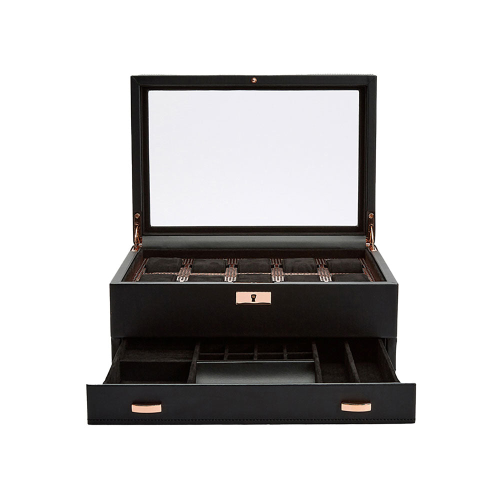 WOLF 1834 Axis 10-Piece Watch Box with Drawer – Copper - Image 3