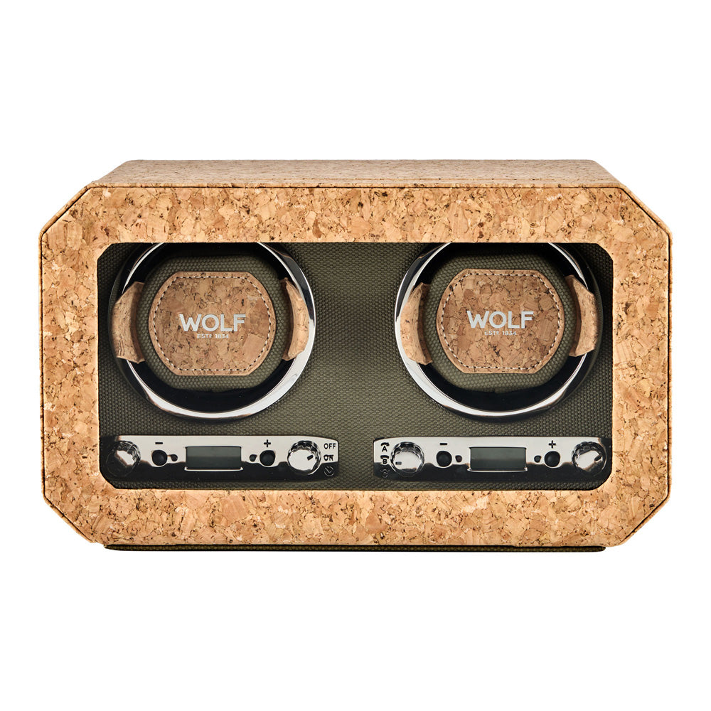 WOLF 1834 Cortica Double Watch Winder – Cork - Image 1