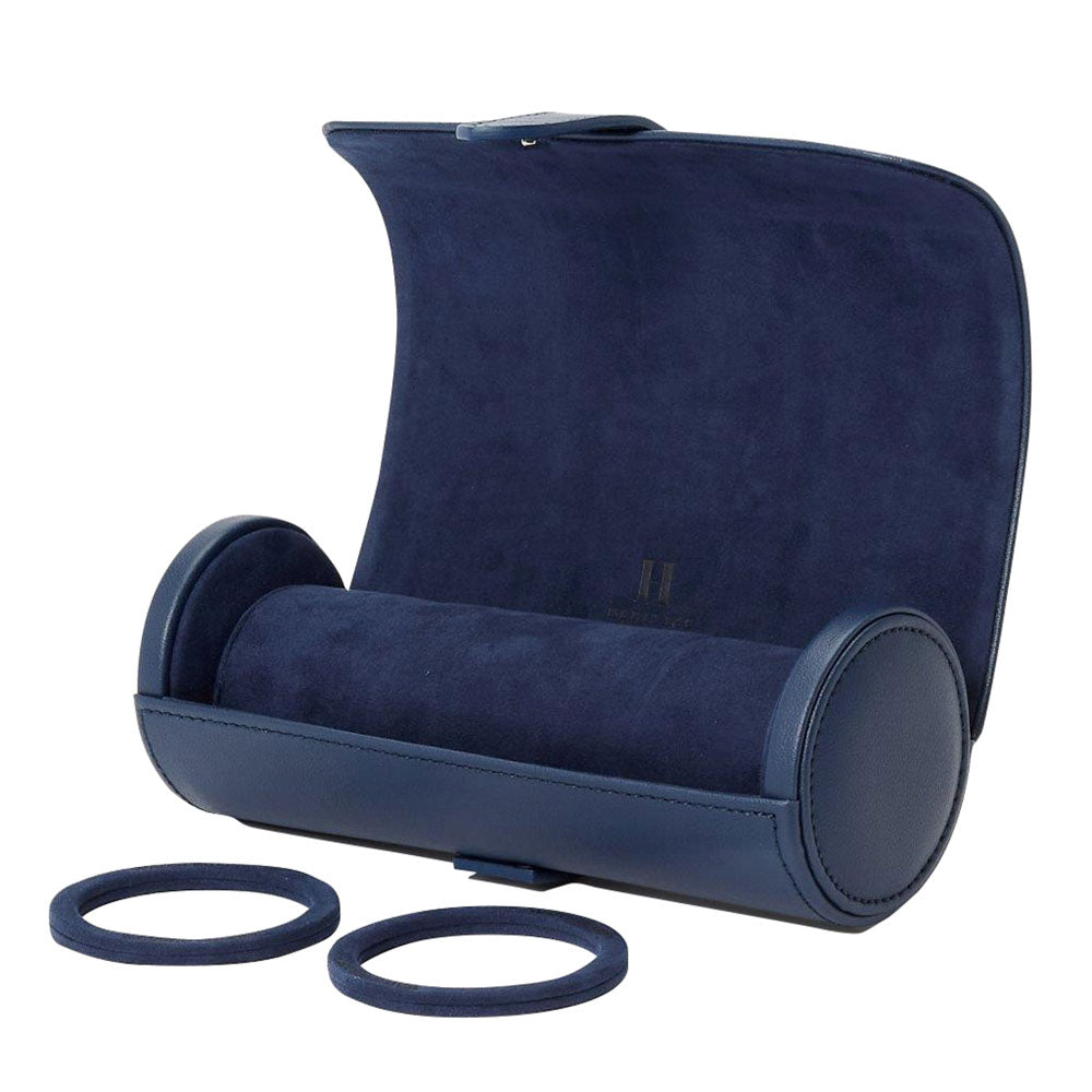 WOLF 1834 Heritage Watch Roll – Navy, Holds 3 Watches - Image 5