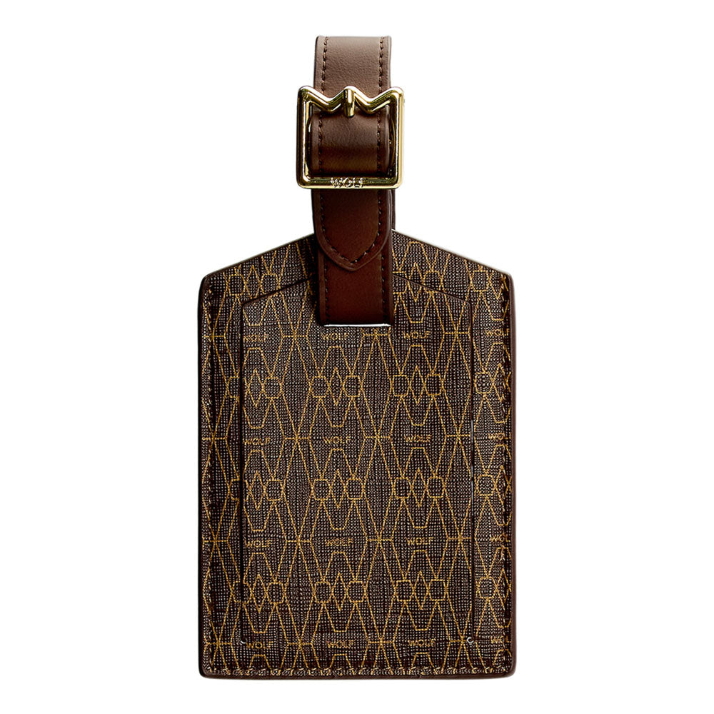 WOLF 1834 Signature Luggage Tag – Brown - Image 1