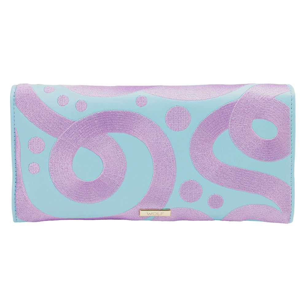 WOLF 1834 Bea Bongiasca Jewelry Roll - Blue/Lilac/Pink - Image 5